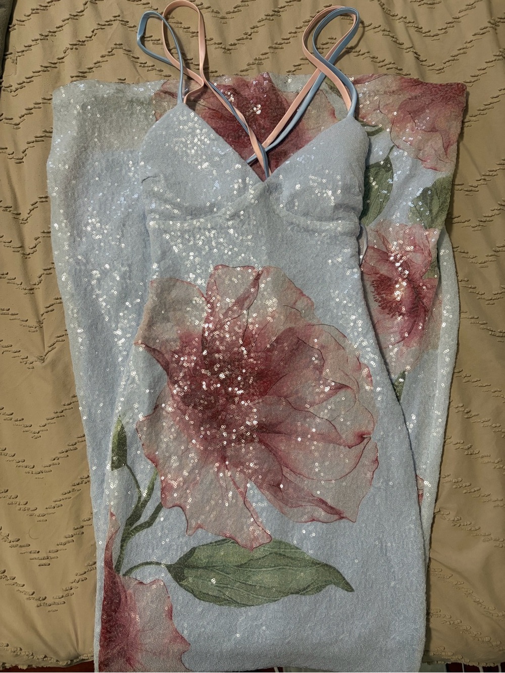 Sparkle Floral sequin Dress